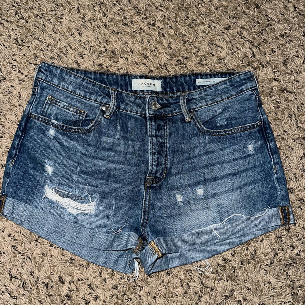 PacSun Distressed Blue Jean Shorts